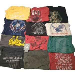 Lot of 12 Nine Line Men's T Shirts XL Short Sleeve America 250th Patriots Club